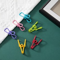 컬러 와이어 소품 문구 서류 집게 클립 10P DD-11640, 단품