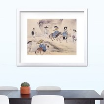 나봄갤러리 혜원 신윤복 연소답청 액자, 2.심플 화이트 액자