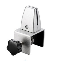 금속 조정 가능한 사무실 데스크탑 파티션 브래킷 디바이더 유리 스크린 클램프 홀더 클립 하드웨어 액세서리, 200x50x60mm, 수동 실버