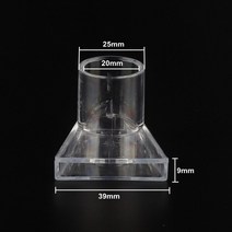내부 직경 20/25mm 투명 삼각형 오리 어댑터 아크릴 물고기 탱크 콘센트 피팅 커넥터 1 개, 02 B
