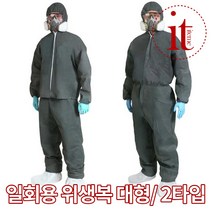 일회용 위생 보호복 부직포 상하복 대형 위생복 원피스 안전복 투피스, 투피스XXL
