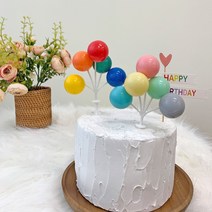 (오늘출발) 케이크 데코픽 벌룬 풍선 토퍼 무지개 데코픽 생일파티 촬영 소품, 단품, 풍선토퍼_파스텔
