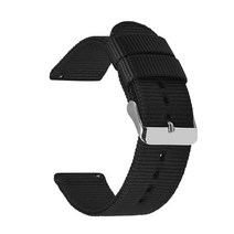 갤럭시워치 메탈스트랩 나일론 캔버스 스트랩 시계 밴드 삼성 갤럭시 3 41mm 활성 2 기어 S2 S3 Amazfit 팔, 08 black_03 22mm