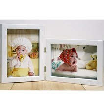 +양면접이액자+I가로I세로I혼합형사진액자/박스화이트, 가로+가로접이/(A33)박스화이트-6*8인치
