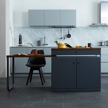 상일리베가구 일마레 홈바 확장형 아일랜드 식탁, 3)수납 확장형 아일랜드식탁_프렌치월넛+스틸그레이