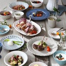 메세라미카 티에라 플레이트 포르투갈 도자기 접시 줄리엣 어거스타 시리즈, 옵션선택, 18.오션블루)사이드접시 22cm