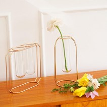 봄맞이 집꾸미기 꽃꽂이취미용 골드 꽃병 홈데코 홈인테리어 자취방 화병선물 원룸 1인가구 홈스타일링, 로즈골드(롱)