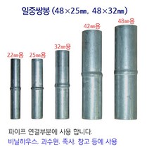 연결대 연결봉 비닐하우스 시설자재 농자재 하우스자재 하우스부속, 연결대/연결봉/32mm/5개, 1개