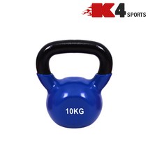 K4스포츠아몸디 K4-81 컬러 케틀벨 카틀벨 고무 크로스핏 덤벨 아령, 10kg, 블루