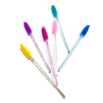 [50개]반짝이 마스카라브러쉬 마스카라솔 미니 일회용, 반짝이 마스카라브러쉬1팩 색상랜덤