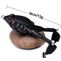 해루질 루어 프로펠러 오리털 11G 9cm 플로팅 탑 워터 회전 보블러 개구리 트랙터 낚시 1pcs, 27 frog E