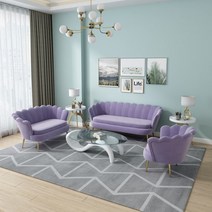 편한1인용쇼파 2인용 3인용 엔틱 패브릭 오늘의집 미니 라운지 소파, D + 3인