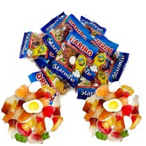 하리보 스타믹스 25G X 20개 + 골드베렌 10g x 30개 사무용 칭찬 젤리 간식 계란 모양 콜라 모양 곰 모양 젤리 포켓형 츄잉 캔디, 1세트
