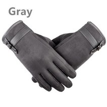 레이싱장갑 운전장갑 드라이빙장갑 차량용 가죽 논슬립 겨울 남자 터치 스크린, 회색