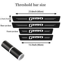 포드 호환 F150 4pcs f150 f 150 2008 2009 2011 2012 2014 2015 2016 2017 2018 2020 2021 자동차 도어 실 스커프 탄소, 포드 f150
