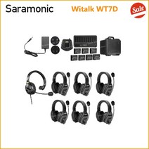 무선마이크 방송용 ASMR 스튜디오 핸디 Saramonic Witalk WT5D 전이중 통신 무선 헤드셋 축구 해양 인터콤 보트 코치 마이크, 5.Witalk WT7D