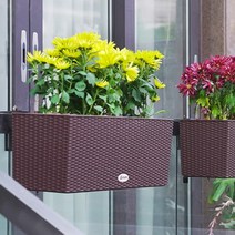 HK.sell 베란다 야외 라탄스타일 화단세트, 발코니 라탄 화단 세트_대형 : 화이트, 화이트