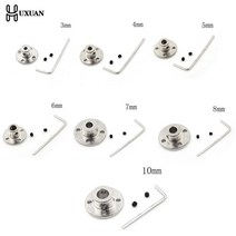 퀵커플러 3/4/5/6/7/8/10mm R11 리지드 플랜지 커플 링 아이언 모터 가이드 샤프트 커플러 커넥터 세트 동력 전달 부품 하드웨어, 6mm