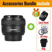 DSLR 미러리스 렌즈 단 광각 망원 yongnuo yn50mm f1.8 yn35mm f2 yn100mm f2 자동 초점 대구경 고정 canon eos dslr 카메라 호환, yn35mm f2 렌즈, 액세서리 번들