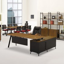 중역책상 사장님책상 임원 회장실책상 서재 대표님책상 코너형 ㄱ자 에이블시리즈, 에이블III 중역책상세트, 파스텔-좌형