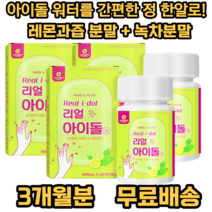 뉴트로웨이 리얼아이돌 정 녹차분말 레몬과즙 옥수수수염 추출분말 호박추출분말 팥추출분말 아이돌 물을 위한 최적의 배합, 3개