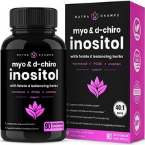 NutraChamps 이노시톨 바이텍스 엽산 B8 파우더 90캡슐