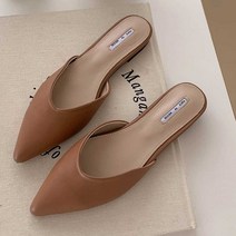 세련된 여성 플랫 단화 나들이룩 코디 가을뮬 신발