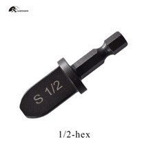 에어컨 구리 튜브 확장기 스웨이징 도구 드릴 비트 세트 플레어 1/4 "5/16" 3/8 5/8 7/8 파이프, 03 (1-2)-hex