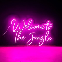 네온사인 조명 정글 에 오신 것을 환영합니다 녹색 LED 침실 홈 오피스 벽 장식, 07 C-pink