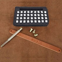 26pcs 알파벳 가죽 스탬핑 불박기 글자 글씨 인쇄 펀치 도구 영어 영문 편지 금속 스탬프 세트 가죽 도구 가죽 공예, 6.5mm