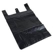 봉투 약국 상점 마트 포장 손잡이 비닐봉투 5호 100매 1봉 36x60cm 흑색