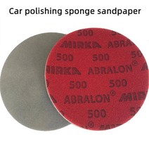 Finland Mirka 스폰지 사포 라운드 플록 공압 연마 직경 150mm 6 인치, 05 3000 grit_03 5 pcs