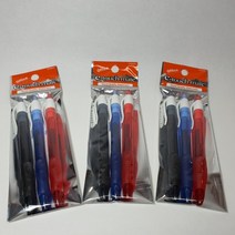 e-touch Lizard 젤펜 (0.5mm 혼합3본입)_48세트/ 신학기 할인행사, 48세트, 검정 파랑 빨강