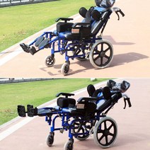 장애 아동 유모차 휠체어 소형 경량 접이식 각도조절, 폭 38cm/대나무 매트