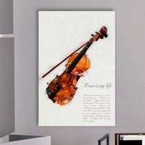 꾸밈 iw505-수채화악기세상중형노프레임 액자, 2타입-색소폰