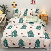 퀸 킹 라지킹 슈퍼 싱글 침대커버 침구 세트 3/4pcs 침구 세트 핑크 딸기 패션 침대