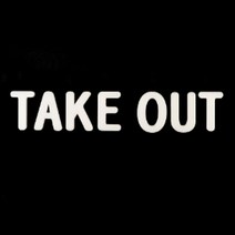 카페 부착식 아크릴 안내 글자 스카시 TAKEOUT 화이트