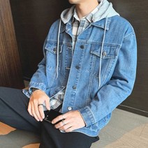 데님 캐주얼 이쁜 남자 봄자켓 봄신상 청자켓 후드 데이트나들이패션코디 빈티지자켓 자켓 예쁜 코디 청