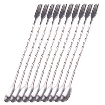 커빙 칵테일 바스푼 대 10개입 카페 롱스푼, 바스푼(대)32cm_(10개입)