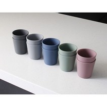국내산 파스텔 실리콘 물컵 2P 세트 250ml 5color, 그레이 2P, 그레이