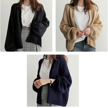 [모비딕컴퍼니] 여성가디건 오버핏니트 미니가디건 여성니트티 여성니트 이즈 빅사이즈가디건