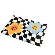 바둑판 카펫 비 슬립 매트 흡수 매트 욕실 도어 매트 도어 Footmat At 침실, 80 x 120cm, 01