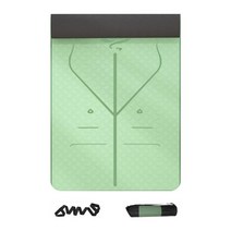 코믈리 센터라인 요가매트세트, 내츄런그린