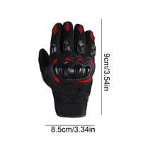 Winter Touchscreen Gloves Long Finger Soft Lined Hard Shell Design Climbing Motorcycle Sports Access, 02 L Red