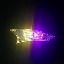 자전거후미등 방향지시 야광 안전등 방수 다채로운 굴절 반사 휠 램프 LED 전면 후면 스포크 조명 사이클링 장식 액세서리, 10 1pc yellow purple