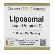 캘리포니아골드뉴트리션 리포조말 액상 비타민C 1000mg 5ml 30포 아스코르빈산나트륨, 1개