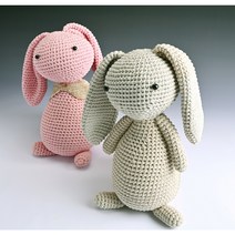 타래공방) 큰귀아이 토끼인형 DIY 패키지, 1kg, 에티모 실리콘 코바늘 (+12000원), 핑크