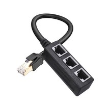 RJ45 1 2 /3 여성 포트 이더넷 케이블 분배기 커넥터 네트워크 어댑터 모듈 이더넷 소켓 커플러 익스텐더, 01 RJ45 1 to 3