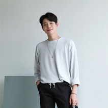 붐스타일 텐 니트 트임 티셔츠