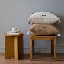 보웰 뉴트럴 태슬 쿠션 50x50 솜포함, 아이보리, 아이보리